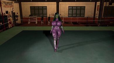 Hardcore She-Hulk Workout with Massive Cumshot Ending