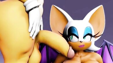 Rouge Gets a Faceful of Tails' Cum