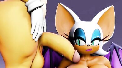 Rouge Gets a Faceful of Tails' Cum