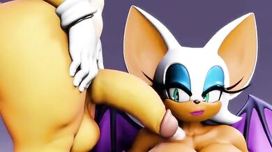 Rouge Gets a Faceful of Tails' Cum