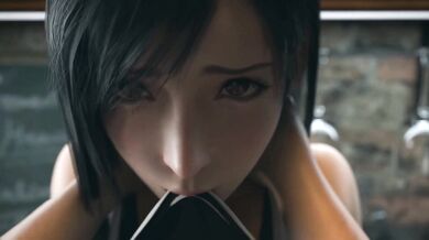 Tifa's Threesome with Cloud and a Hydra Monster