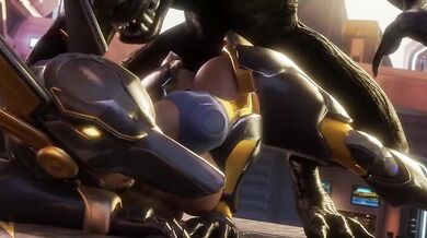 Pharah's Supernatural Sexual Escapade with a Werewolf Alpha