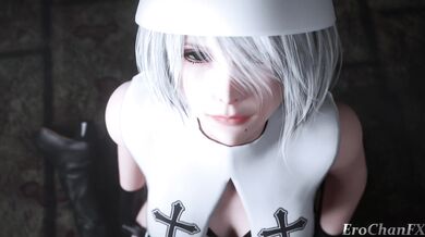 Nier 2B demands your sticky semen discharge!