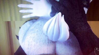 Ralsei's Big Dick and Asriel's Tight Ass in a Wet and Messy Gay Threesome