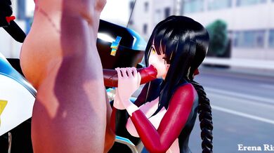 'Sexual Tension Escalates between Erena and Rin during a Nighttime Patrol of Wall Maria'