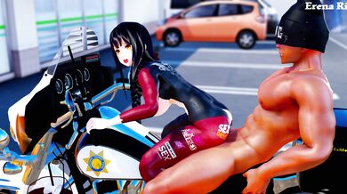 'Sexual Tension Escalates between Erena and Rin during a Nighttime Patrol of Wall Maria'