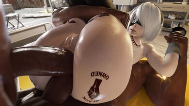 Mind-Blowing 2B Blacked Anal Sensations