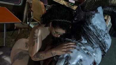 Krampus getting pounded by Nico's wet hole