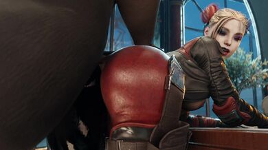 Horny Harley Tames Her Horse in Injustice Save Ass Session