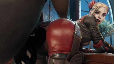 Horny Harley Tames Her Horse in Injustice Save Ass Session