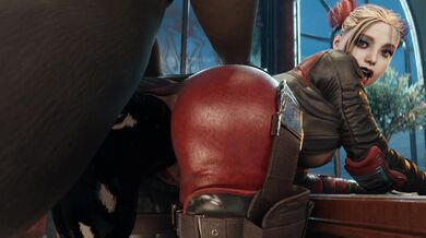 Horny Harley Tames Her Horse in Injustice Save Ass Session