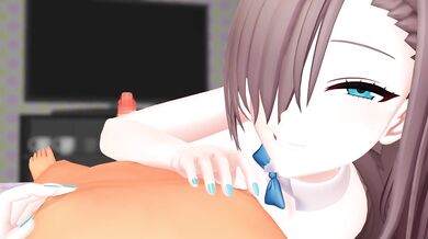 Asuna's Explosive Breasts Get Tongued and Jerked-Off in 3D!