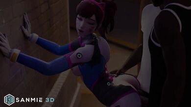 Double Anal Black D.Va XXX Parody