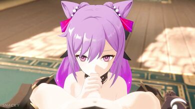 Unleashed Lust: Kei's Wet and Wild Night with Keqing and Aether