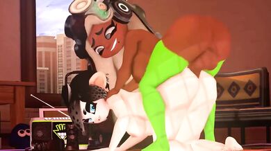 Octoling gets pounded by Marina's massive member