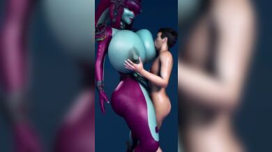 Milf Masturbation Time with Mipha's Big Tits and Wet Pussy!