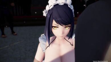 Naughty Sara in Her Maid Uniform at the Kujou Household