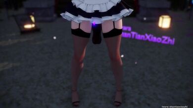 Naughty Sara in Her Maid Uniform at the Kujou Household