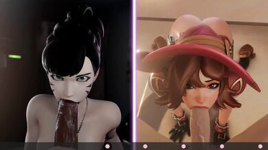 Kiriko vs D.Va: Faphero Edition Fuck Battle