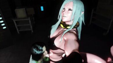 Ass-fucking androids: Android 21 and Android 17 take each other in the butt.