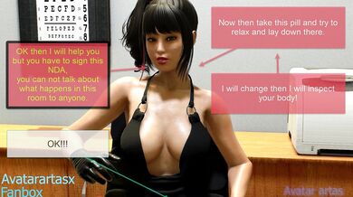 Billie gets her brain screwed by Doctor Guro in a hot medical examination.