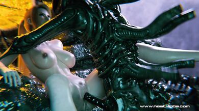 Samus Fucks Alien in Missionary Position