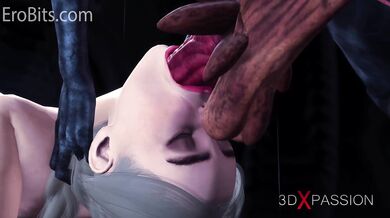 Alien Monster Futa Pounds Busty Anime Princess in 3D Cave Sex