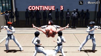 Sexy Ninja Babe Takes on Karate Master But Fails! Will She Accept His Challenge for More?!