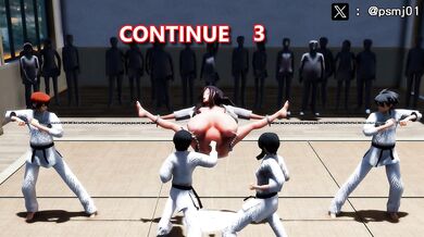 Sexy Ninja Babe Takes on Karate Master But Fails! Will She Accept His Challenge for More?!