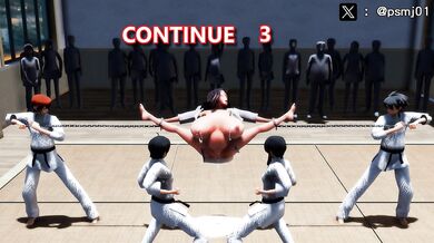 Sexy Ninja Babe Takes on Karate Master But Fails! Will She Accept His Challenge for More?!