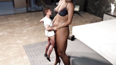 'The Gigantic Trainer Fucks the Shrunken Guy Twice'