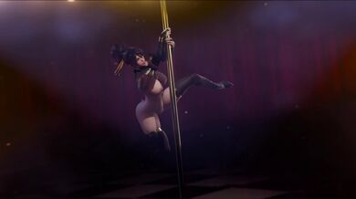 Akali's Poledance Blowjob - A Sexy Hentai Porn Video in 4K Ultra HD and 60fps