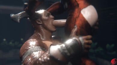 The General and Omni-Man engage in a passionate sexual intercourse that leads to an explosive climax.