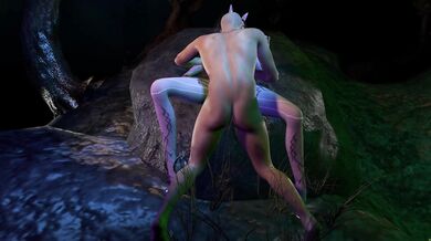 Rewritten as "The sexy seductress takes on two men".