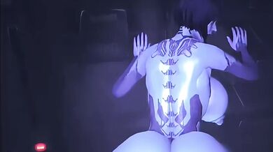 Guy gets fucked by Cortana's tight pussy while listening to Ray Humus audio.
