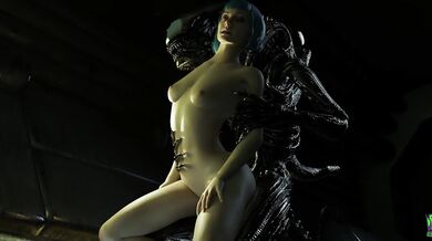 Tentacle Fun with a Slutty Alien Bitch!