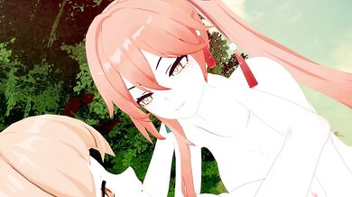 Guinaifen and Yoimiya (Shemale on Shemale)