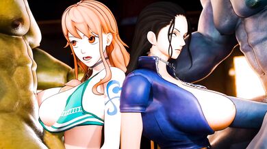 Slave Mermaids: Debt Collectors Nami and Nico Robin Give Their Bodies to Sea-Folk in Payment for Borrowed Money