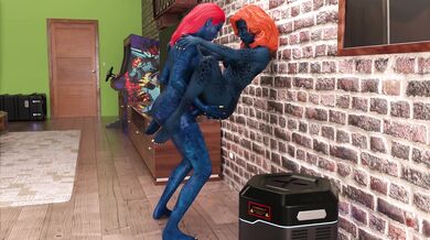 Blue Mystique Women Getting Fucked Wet and Wild