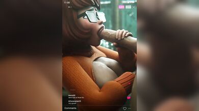 Cock-Loving Velma Takes It Deep On Live Naked Animation!