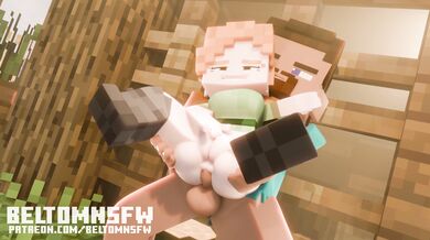 Minecraft Steve's Sexual Escapades with Alex in a Beltom Animated NSFW Short