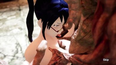 Monster and Zombie Gangbang for a Girl