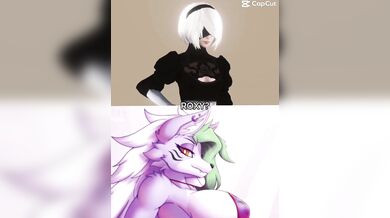 Busty blonde in a robot fetish fantasy