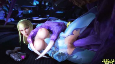 Sexy Samus and Ridley Take a Side Fuck!