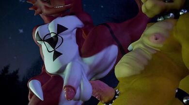 Bowser and Guilmon Go Wild in DaSharky3D's Latest Hentai Masterpiece!
