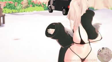 Naughty Botan Playing with her Pussy on the Sandy Shore