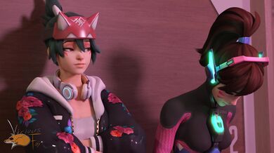 Kiriko & Dva's Sexy Post-Party Hijinks in 'After Party Alt'