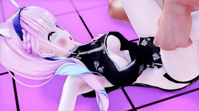 Oriental Gangbang: HMV's Aqua, Shion and Lamy Get Taken by a Chinese Dragon in a Stage Orgy [ブラン]