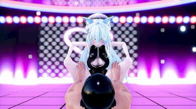 Oriental Gangbang: HMV's Aqua, Shion and Lamy Get Taken by a Chinese Dragon in a Stage Orgy [ブラン]