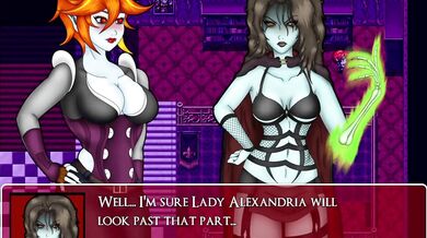 Gabrielle's Forbidden Thirst for Crimson Veil Hunters